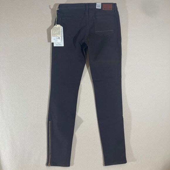 Henry & Belle Coated Jeans Women 31x 32 Brown Skinny Festival Concert Night Out - Picture 10 of 12